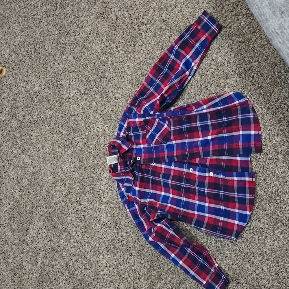 Boys plaid button down shirt